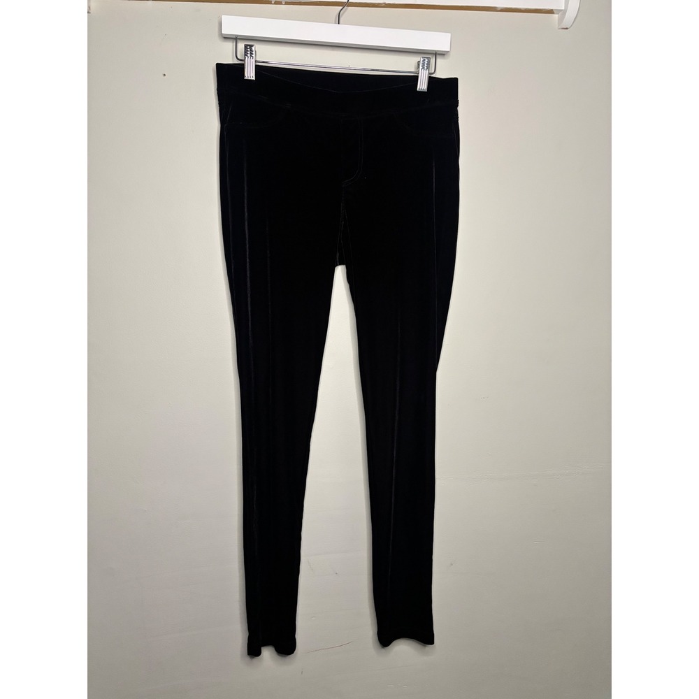 Sara Campbell Black Velvet Leggings M Luxe Stretch Holiday Party Chic‎